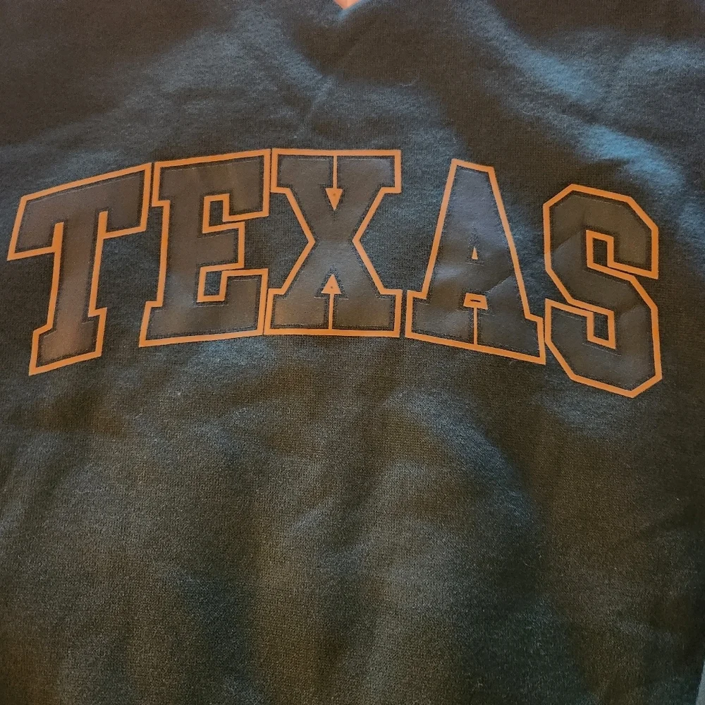 NWOT SHEIN Gender Neutral Green Texas V-neck Sweatshirt Size M
